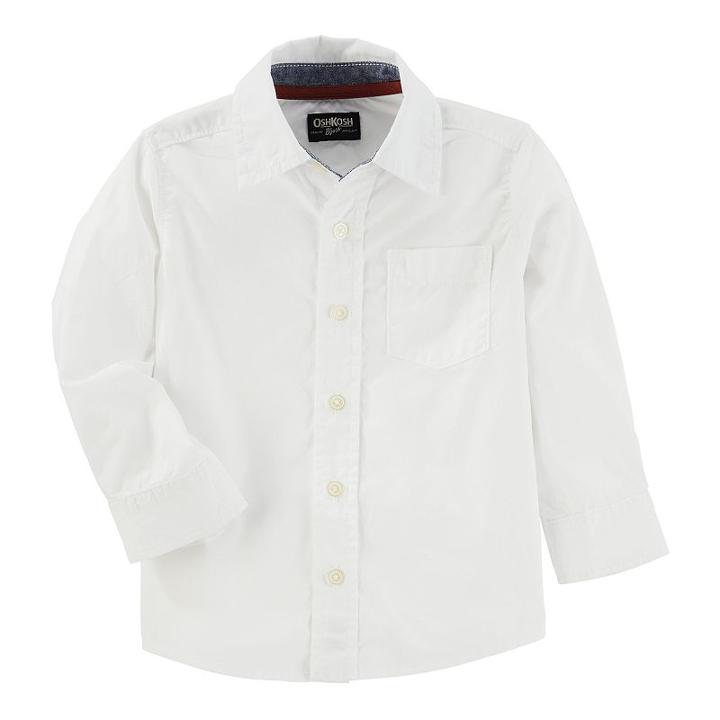 Boys 4-12 Oshkosh B'gosh Button Down Shirt, Size: 4, White