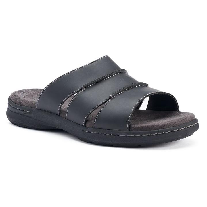 Croft & Barrow&reg; Men's Ortholite Slide Sandals, Size: Medium (7), Black