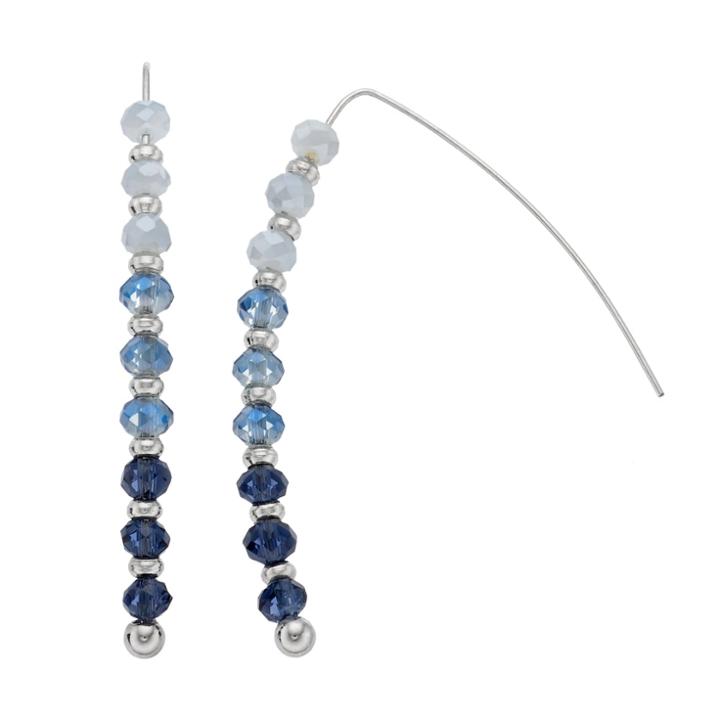 Simply Vera Vera Wang Blue Ombre Beaded Nickel Free Threader Earrings, Women's