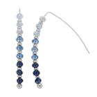 Simply Vera Vera Wang Blue Ombre Beaded Nickel Free Threader Earrings, Women's