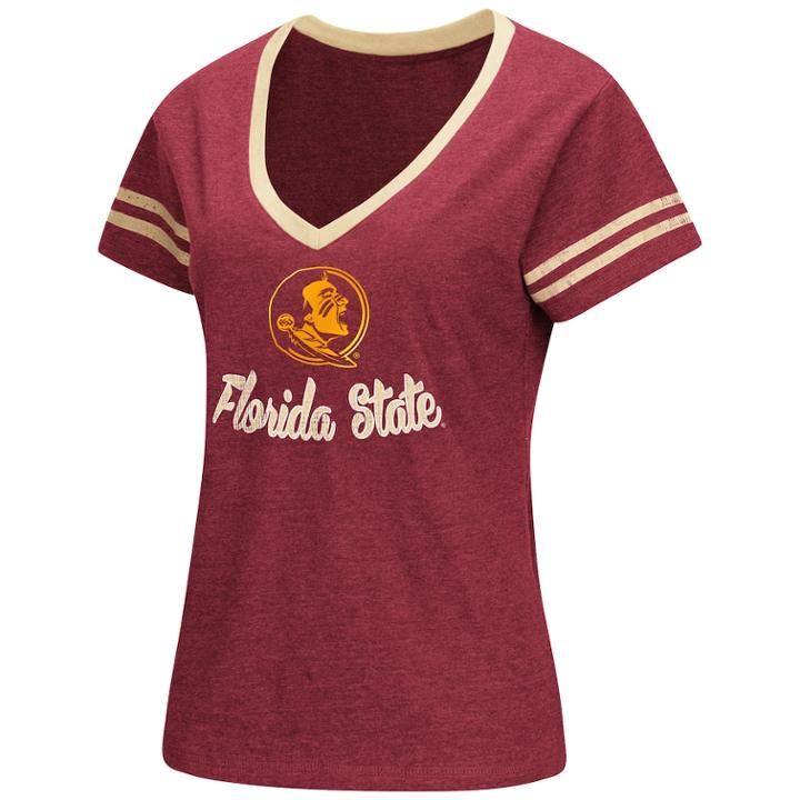 Women's Florida State Seminoles Varsity Tee, Size: Large, Dark Red