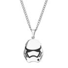 Star Wars: Episode Vii The Force Awakens Men's Stainless Steel Stormtrooper Pendant Necklace, Size: 22, Grey