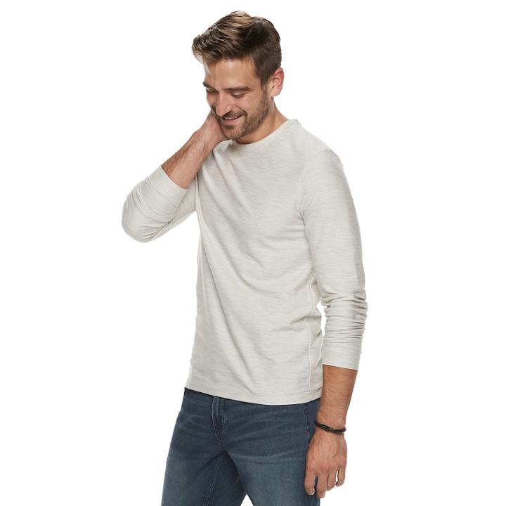 Men's Marc Anthony Slim-fit Knit Terry Crewneck Tee, Size: Xl, Med Beige