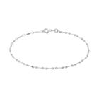 Barefootsies Silver Plated Marquise Link Anklet, Women's, Size: 9, Grey