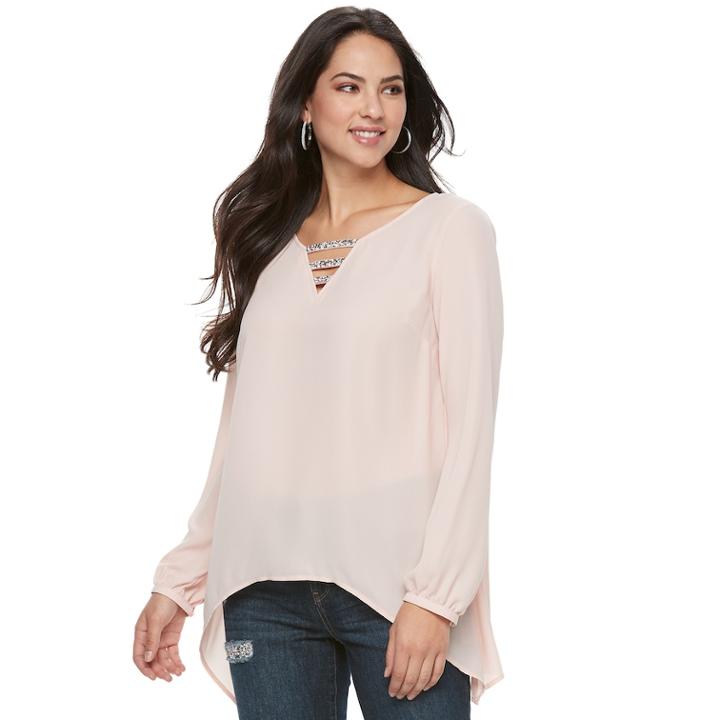 Women's Juicy Couture Strappy Embellished Top, Size: Small, Lt Orange