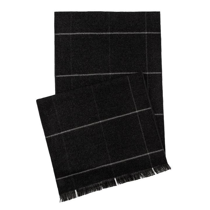 Men's Van Heusen Windowpane Scarf, Grey (charcoal)