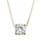 Forever Brilliant 1/2 Carat T.w. Lab-created Moissanite 14k Gold Pendant Necklace, Women's, Size: 18, White
