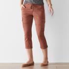 Women's Sonoma Goods For Life&trade; Utility Capris, Size: 6, Dark Brown