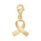 Tfs Jewelry 14k Gold Over Silver Ribbon Charm, Women's, Yellow