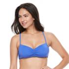 Women's Apt. 9&reg; Strappy Back Bikini Top, Size: Small, Blue