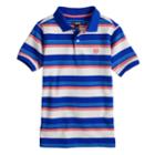 Boys 4-20 Chaps Alex Striped Polo, Size: 10-12, Med Blue