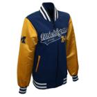 Women's Franchise Club Michigan Wolverines Sweetheart Varsity Jacket, Size: Xs, Blue (navy)