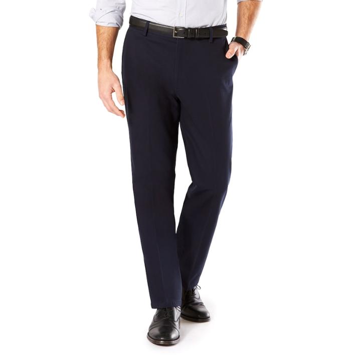 Big & Tall Dockers&reg; Stretch Signature Khaki Modern-fit Tapered Pants D3, Men's, Size: 46x29, Blue (navy)