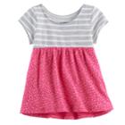 Baby Girl Jumping Beans&reg; Print Short-sleeve Babydoll Tunic, Size: 12 Months, Pink