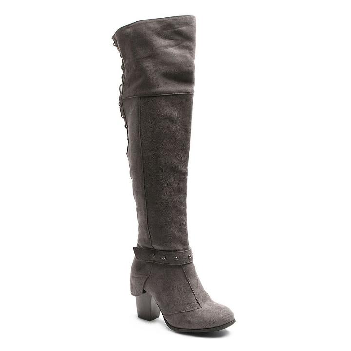 Kisses By 2 Lips Too Too Lunar Women's Over-the-knee Boots, Girl's, Size: Medium (8), Grey Other