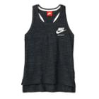 Girls 7-16 Nike Vented Hem Nep Racerback Tank Top, Girl's, Size: Xl, Grey (charcoal)