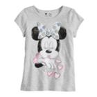 Disney Minnie Mouse Girls 4-7 Kissing Tee By Jumping Beans&reg;, Size: 6x, Light Grey