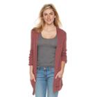 Women's Sonoma Goods For Life&trade; Long Cardigan, Size: Medium, Dark Red