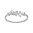 Lc Lauren Conrad Purple Cubic Zirconia Teardrop Ring, Women's, Size: 7.50, Blue