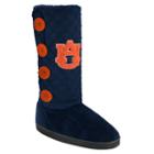 Women's Auburn Tigers Button Boots, Size: Large, Blue (navy)
