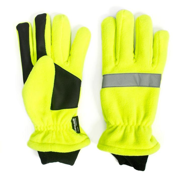 Men's Quietwear Green Waterproof Fleece Gloves, Size: Xl