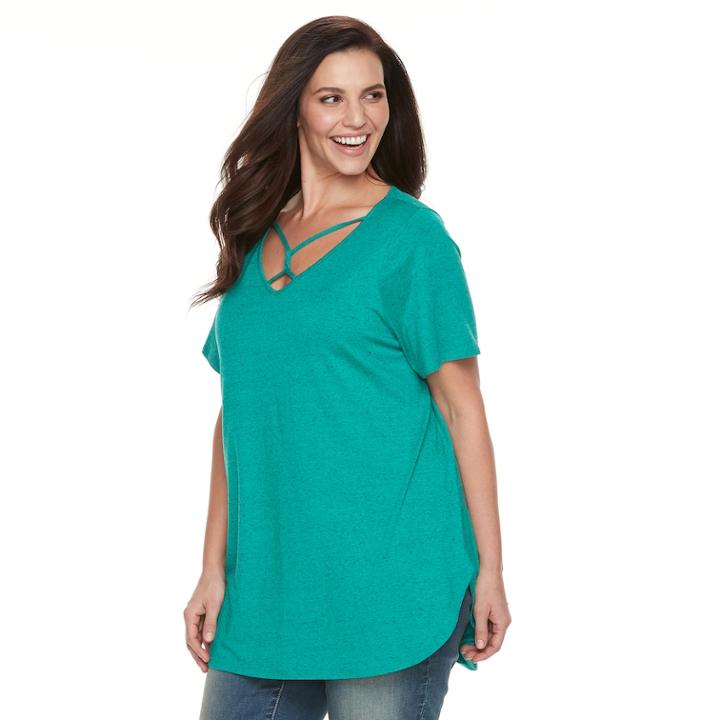 Plus Size Apt. 9&reg; Strappy Top, Women's, Size: 0x, Med Green