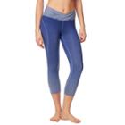 Women's Shape Active Ombre Capri Workout Tights, Size: Large, Blue Other