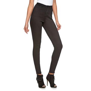 Women's Jennifer Lopez High-rise Skinny Jeans, Size: 6 T/l, Black