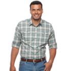 Big & Tall Croft & Barrow&reg; Regular-fit Stretch Outdoor Button-down Shirt, Men's, Size: L Tall, Med Green