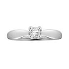 Cherish Always Round-cut Certified Diamond Engagement Ring In 14k White Gold (1/3-ct. T.w.), Women's, Size: 10