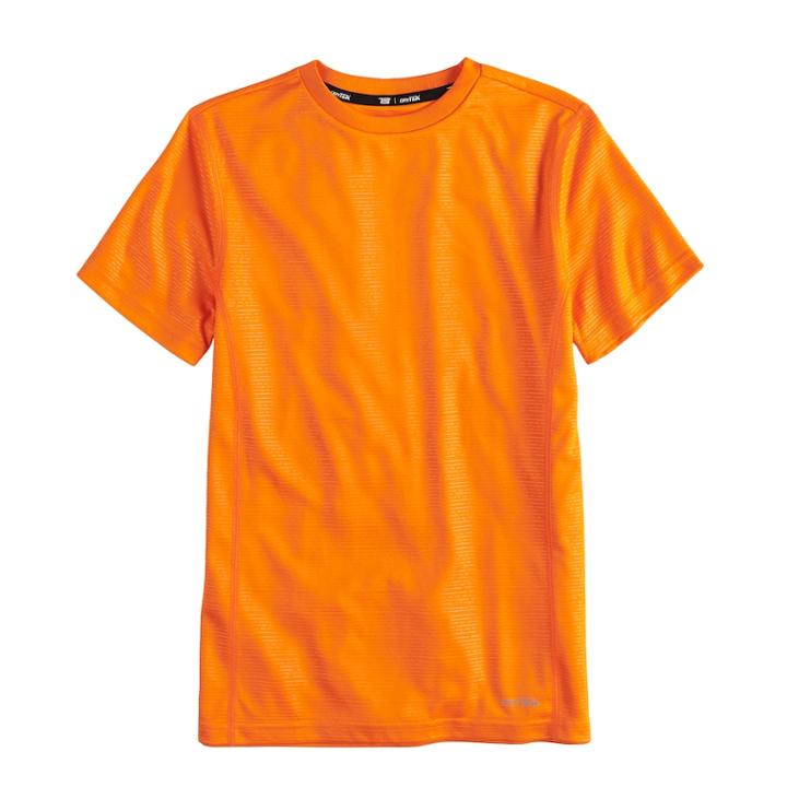Boys 8-20 Tek Gear&reg; Embossed Tee, Size: M(10-12), Med Orange