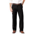 Men's Dockers&reg; Stretch Easy Khaki D4 Relaxed-fit Pleated Pants, Size: 34x32, Black