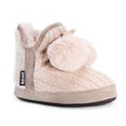 Muk Luks Women's Pennley Sweater Bootie Slippers, Size: Medium, Pink Other