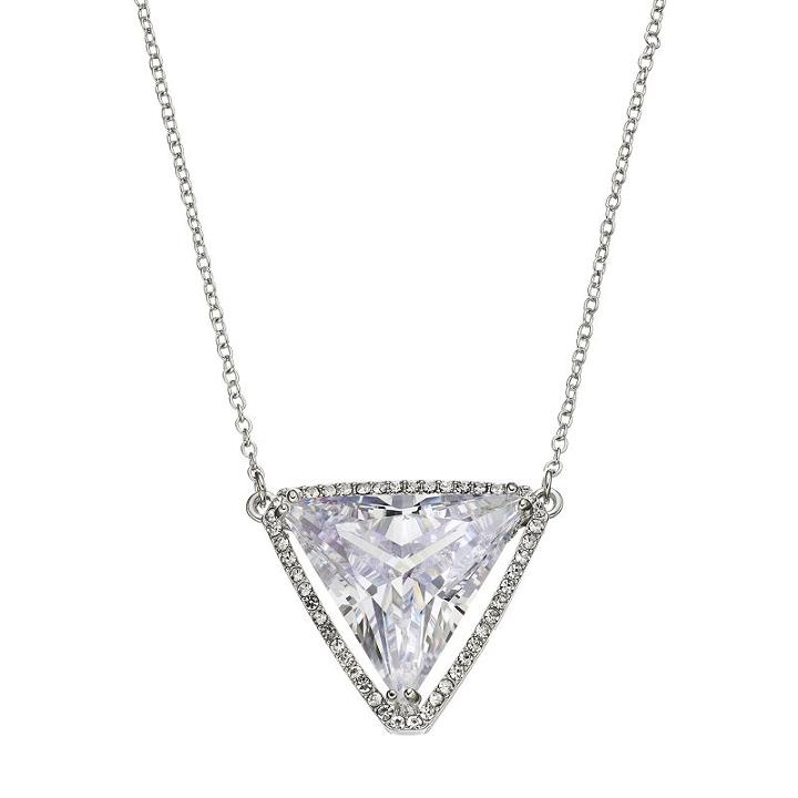 Jennifer Lopez Red Carpet Ready Triangular Necklace, Women's, Silver