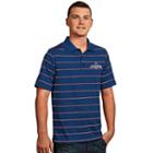 Men's Antigua Chicago Cubs 2016 World Series Champions Deluxe Striped Polo, Size: Xxl, Dark Blue