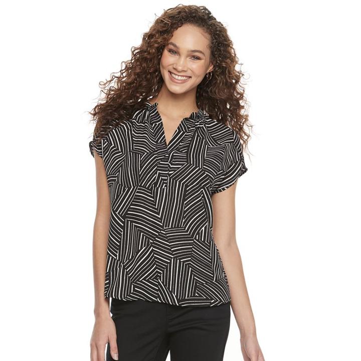 Women's Apt. 9&reg; Crepe Blouse, Size: Xxl, Oxford