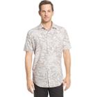 Big & Tall Van Heusen Classic-fit Leaf Button-down Shirt, Men's, Size: Xl Tall, Med Beige