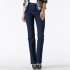 Gloria Vanderbilt Amanda Slimming Embellished Tapered Jeans, Women's, Size: 8 - Regular, Blue