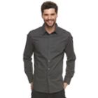 Men's Apt. 9&reg; Slim-fit Stretch Button-down Shirt, Size: Large Slim, Grey