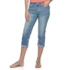 Women's Apt. 9&reg; Embellished Capri Jeans, Size: 12, Blue