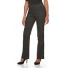 Petite Dana Buchman Bootcut Millennium Pull-on Dress Pants, Women's, Size: Large, Black