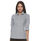 Women's Dana Buchman Cotton Blend Shirt, Size: Large, White