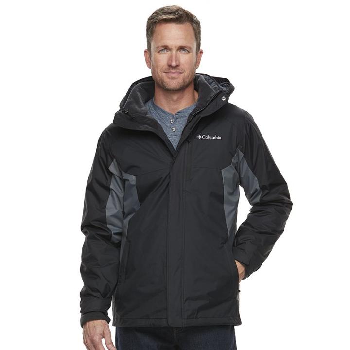 Men's Columbia Rockaway Mountain Interchange Systems Jacket, Size: Medium, Grey (charcoal)