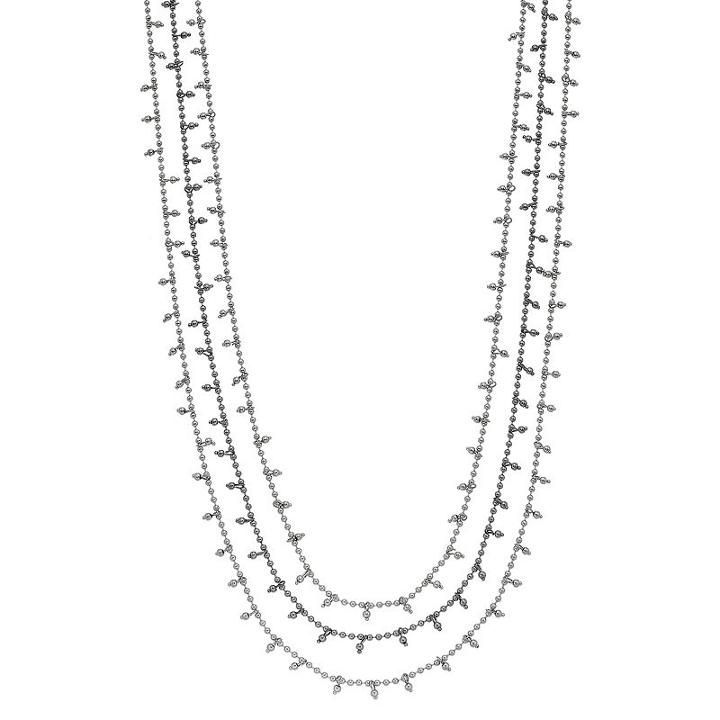 Simply Vera Vera Wang Two Tone Multi Strand Beaded Necklace, Women's, Multicolor