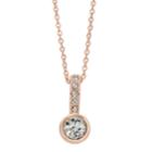 Lc Lauren Conrad Simulated Crystal Circle Pendant Necklace, Women's, Light Red
