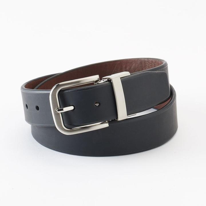 Boys 4-20 Chaps Reversible Beveled-edge Belt, Boy's, Size: Medium, Grey (charcoal)