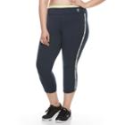 Plus Size Fila Sport&reg; Side Strip Crop Pants, Women's, Size: 2xl, Blue (navy)