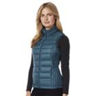 Women's Heat Keep Down Puffer Vest, Size: Large, Dark Green