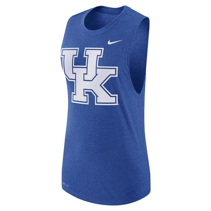 Women's Nike Kentucky Wildcats Dri-fit Muscle Tee, Size: Medium, Blue