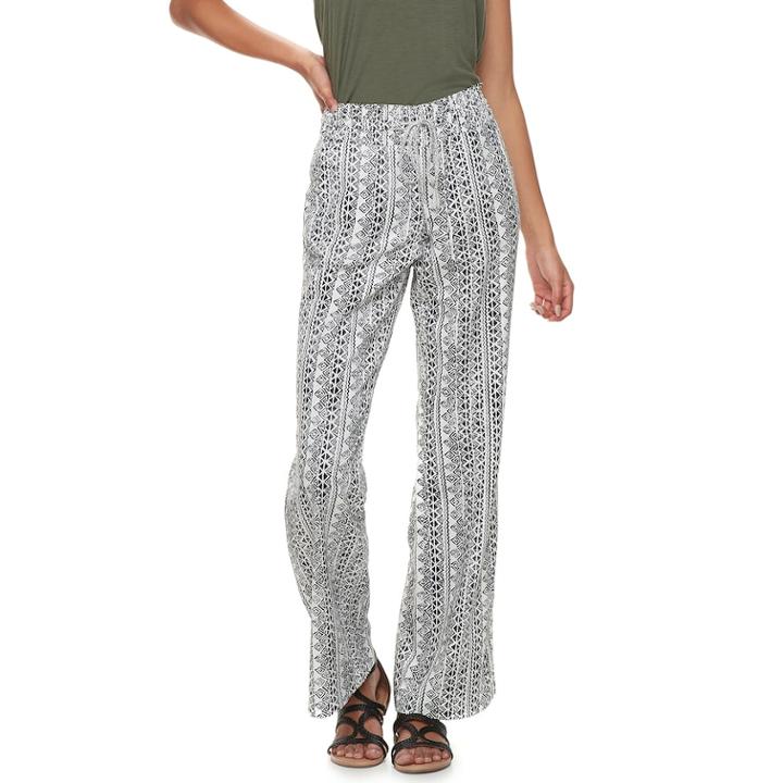Juniors' So&reg; Wide-leg Beach Pants, Teens, Size: Medium, Grey (charcoal)
